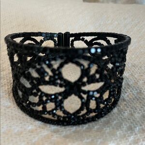 Black Lace-look beaded Bracelet